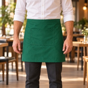 Șorț scurt de talie verde cu buzunar – Hotel Supplier - Img 3
