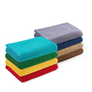 Prosop baie Brodate Alb/Colorat cu broderie color, Model Royal bumbac 100% - Img 7