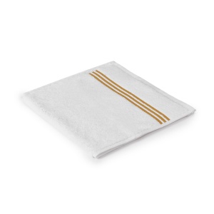 Set 3 Prosoape Hotel Premium – Alb cu Dungi Brodate, 680 g/mp – 30x50 cm, 50x90 cm, 70x140 cm - Img 2