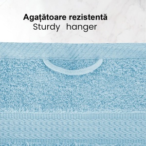 Set 4 Prosoape Corp 70x140cm 100% bumbac 500 g/mp, premium, Bleu - Img 4