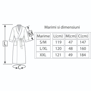 Halat de baie PREMIUM din bumbac 100%, fir zero twist, 360 g/mp – moale, ușor și absorbant Bleumarin - Img 2