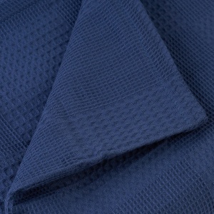 Cuvertură / pled tip fagure „Bleumarin” – 240 × 240 cm, 280 g/mp, 100% bumbac - Img 3