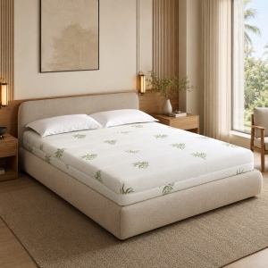 Saltea extra fermă Somnart XXL Memory Plus, H 25 cm, Memory Foam, husă Aloe Vera detașabilă