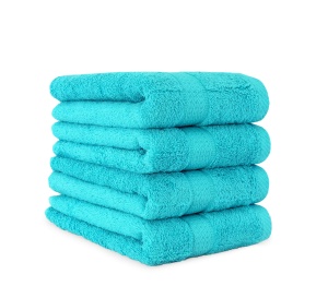 Set 4 Prosoape Fata 50x100cm 100% bumbac 500 g/mp, premium, turcoaz