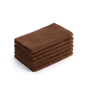 Set 6 prosoape de mâini maro, 30 × 50 cm, bumbac 100%, 600 g/m² - Img 2