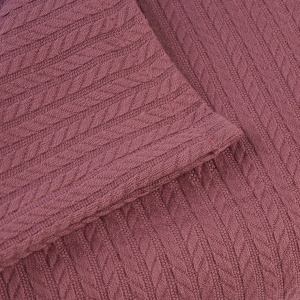 Cuvertură Pled tip Spic Bordo – 240 × 240 cm, 100% bumbac, 300 g/mp - Img 3