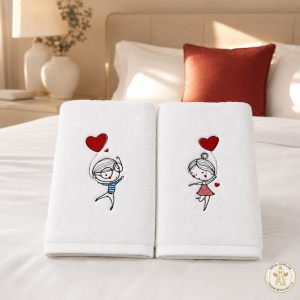 Prosoape baie Brodate Model Copii, 2 x 70x140cm - 680gr/mp, bumbac 100% - Img 5