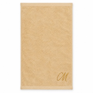 Prosop de mâini personalizat cu inițială brodată, 30 × 50 cm, bumbac 100%, 500 g/m² – 4 culori disponibile