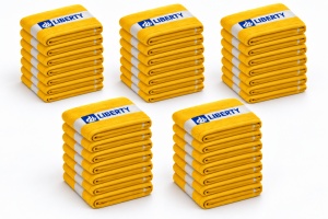 Set 40 prosoape Liberty galbene, 100% bumbac, 50 × 90 cm, 500 g/m²