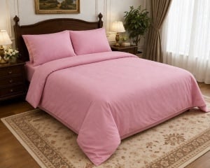 Lenjerie de pat hotel RANFORCE 140 g/mp Roz