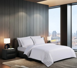 OFERTA 10 Lenjerii Duble DAMASC HOTELIER - dunga 2,7 cm+ 20 Fete de perna 50x70cm -GRATUIT - Img 2