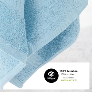 Set 4 Prosoape Corp 70x140cm 100% bumbac 500 g/mp, premium, Bleu - Img 2