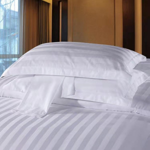 10 Lenjerii Single DAMASC HOTELIER - dunga 2,7 cm - Img 2