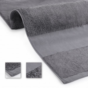 Prosop baie pentru brodat, Bumbac 100%, 50x90cm - 700g/mp-Gri