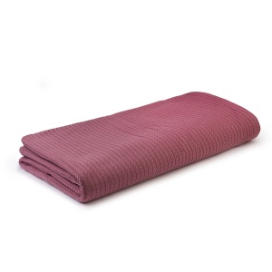 Cuvertură Pled tip Spic Bordo – 240 × 240 cm, 100% bumbac, 300 g/mp