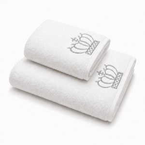 Set 2 Prosoape Baie Brodate – Bumbac 100% (680–700 g/m²), Broderie Aurie sau Argintie - Img 2