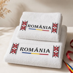 Set 2 prosoape premium ROMÂNIA, 700 g/mp, 100% bumbac - Img 4
