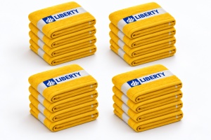 Set 20 prosoape Liberty galbene, 100% bumbac, 50 × 90 cm, 500 g/m²