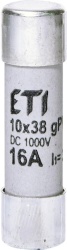 Siguranță fuzibilă ETI CH10x38 gPV, 16 A, 1000 V DC