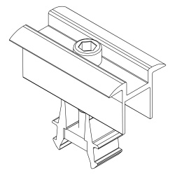 Clemă de mijloc intermediara K2 Systems OneMid, universală 30–42 mm - Img 2