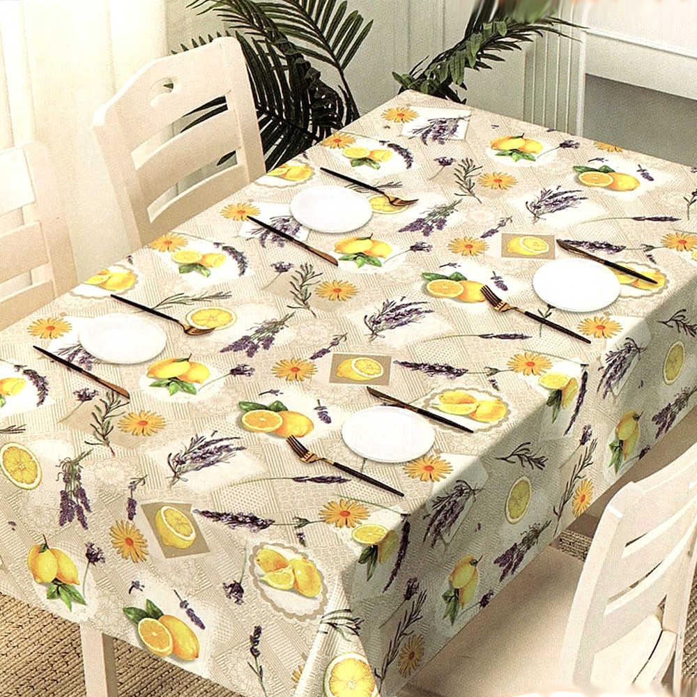 Fata de masa tip musama Pufo Lemon & Flowers, 140 x 180 cm - 1 | YEO