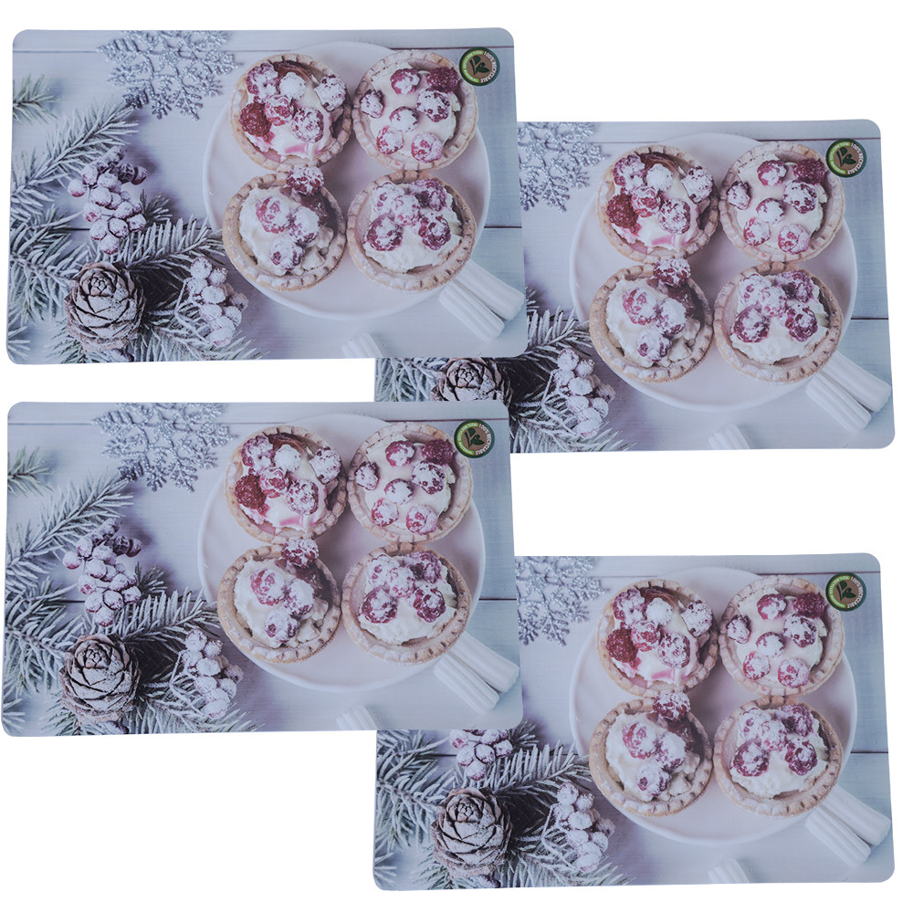 Set suport farfurie pentru servirea mesei, model Pufo Sugar, 4 bucati, 44 x 29 cm - 2 | YEO