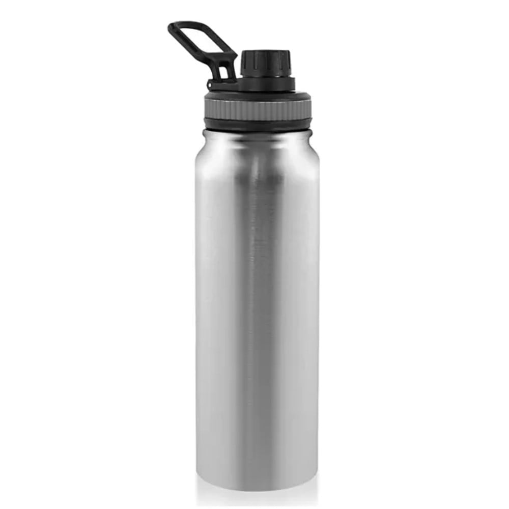 Sticla termos metalica Pufo Camping pentru bauturi, izoterm, 500 ml, gri - 1 | YEO