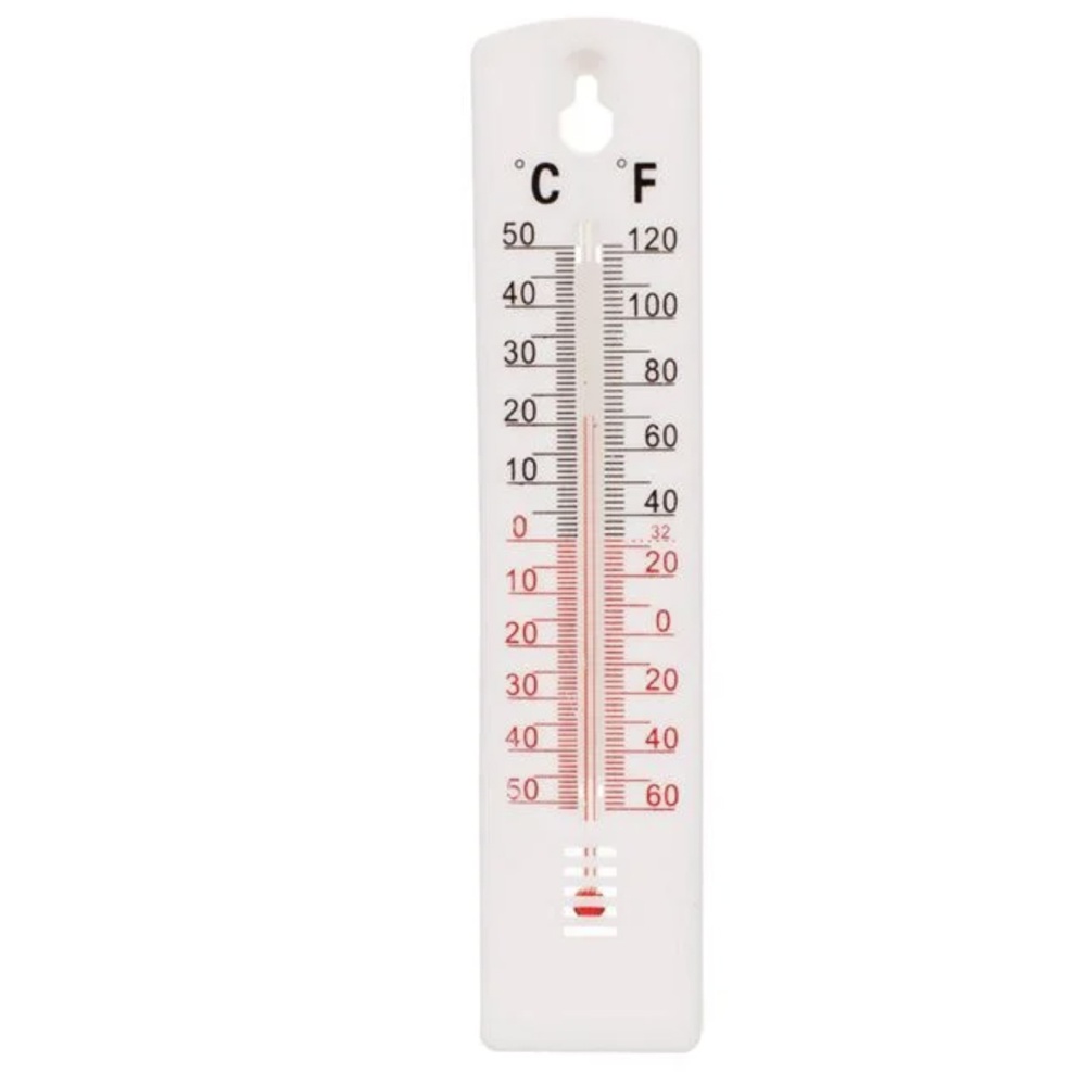 Termometru de perete pentru exterior Pufo, -50°C- +50°C, 19.5 cm, alb