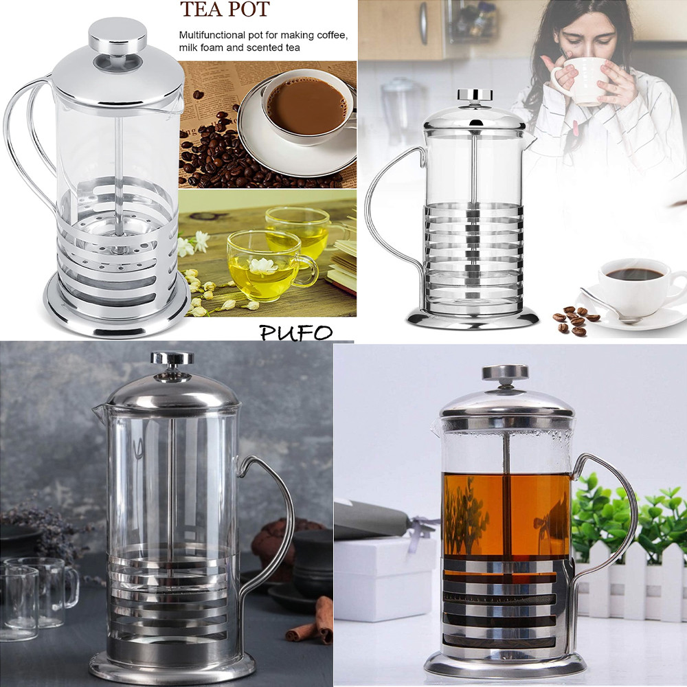 Ceainic infuzor Simple din sticla borosilicata cu maner si sita de tip presa, 1 L - 3 | YEO