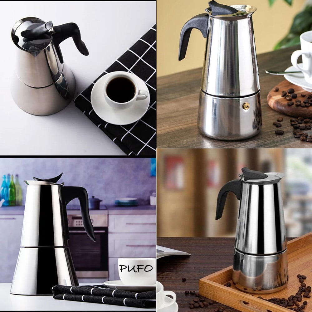 Espressor cafea din inox pentru aragaz, capacitate 12 cesti - 2 | YEO