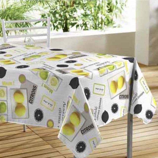 Fata de masa tip musama Pufo Lemon Time, 140 x 140 cm - 3 | YEO