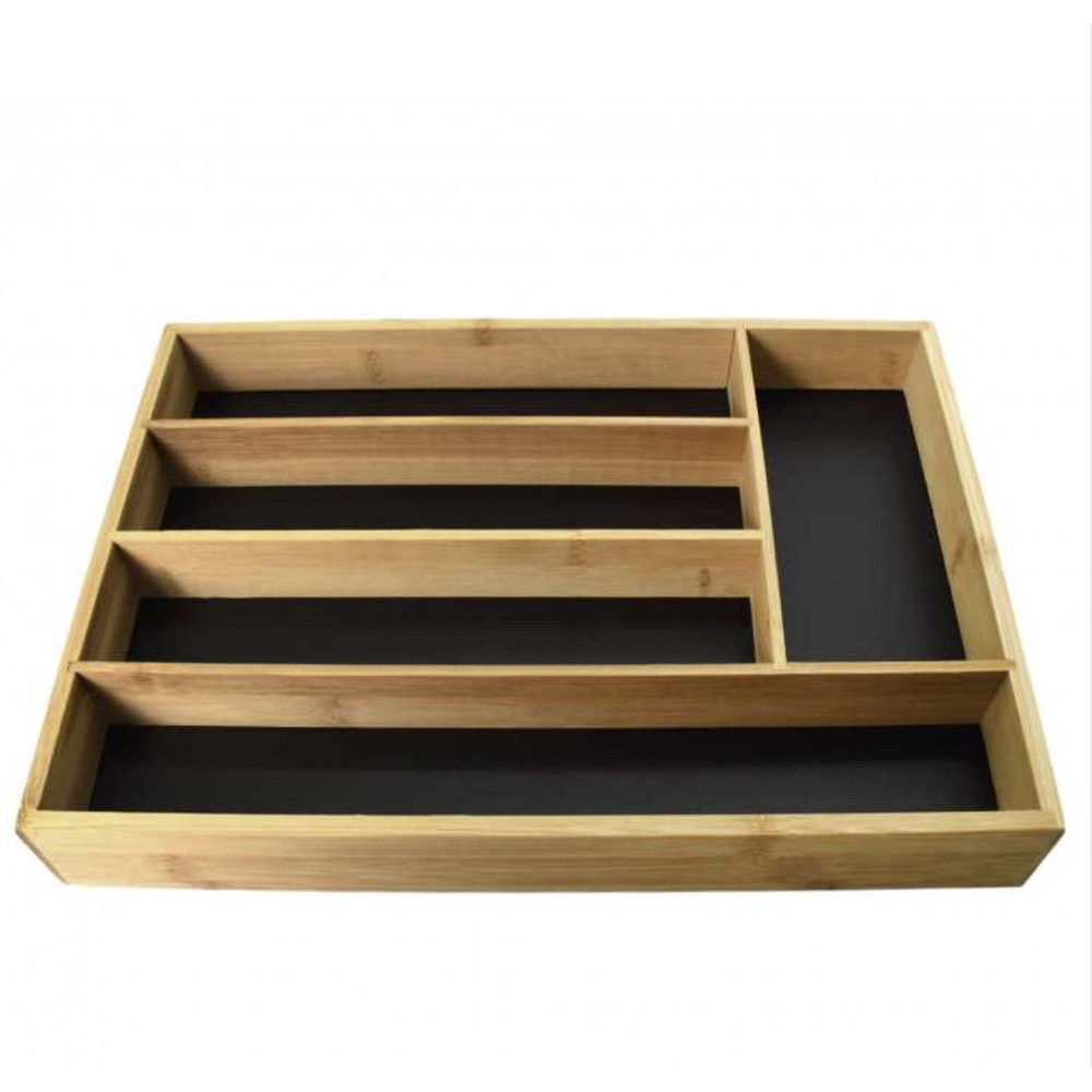 Organizator tacamuri Pufo Cuisine din lemn de bambus cu 5 compartimente, 36 x 25.5 cm - 2 | YEO