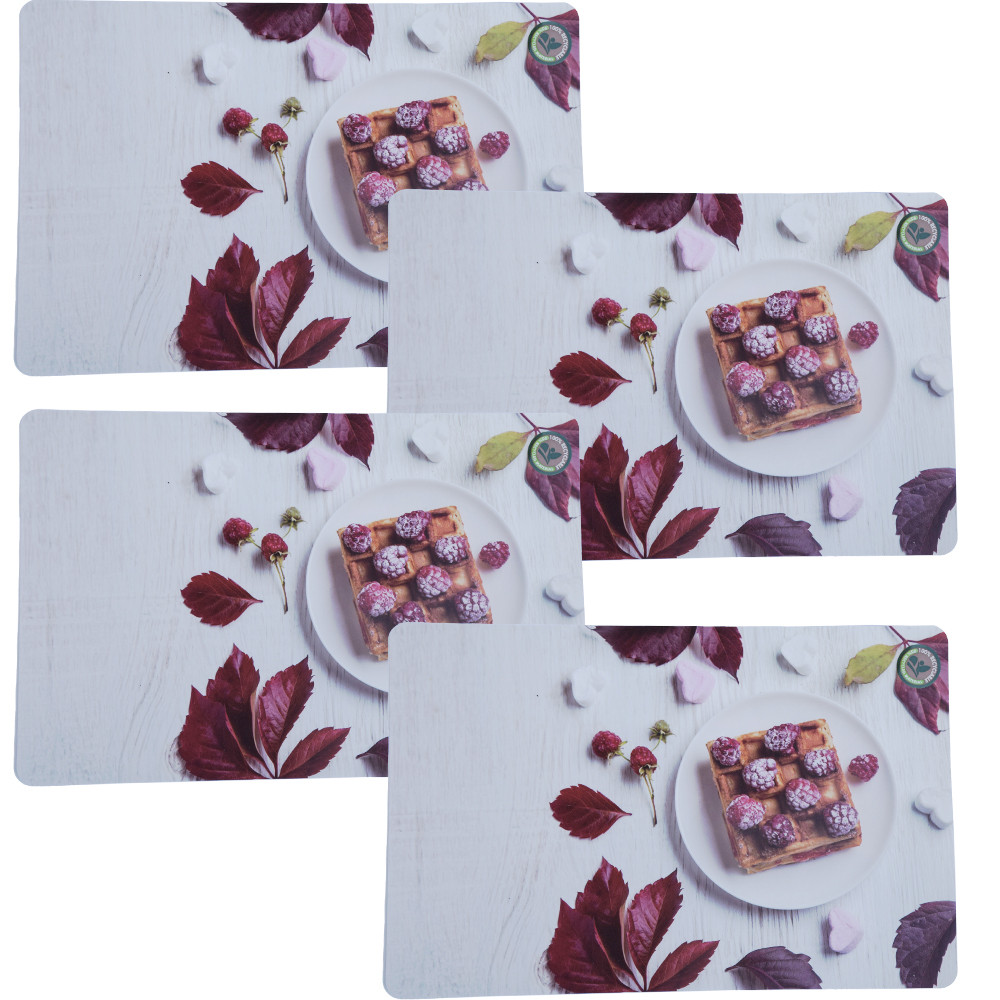 Set suport farfurie pentru servirea mesei, model Pufo Cookie, 4 bucati, 44 x 29 cm - 3 | YEO