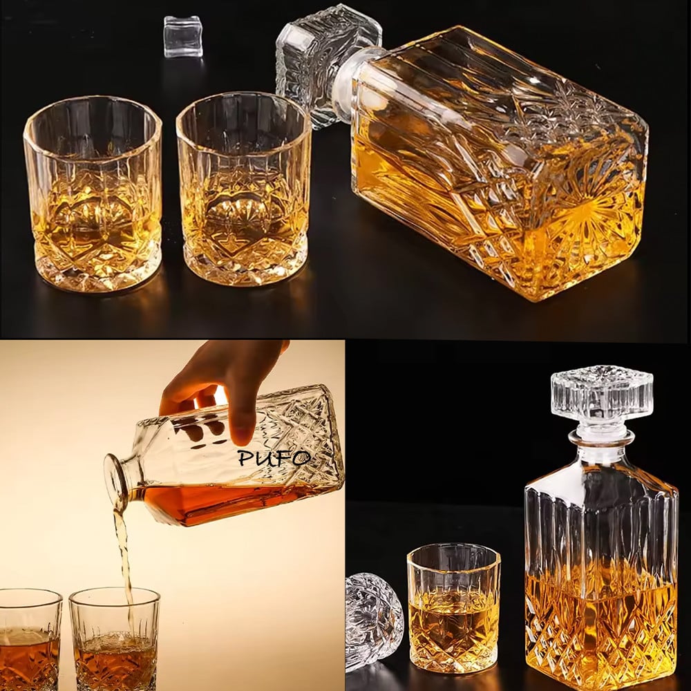 Sticla eleganta pentru bautura, lichior, whisky, 800 ml, transparent - 2 | YEO