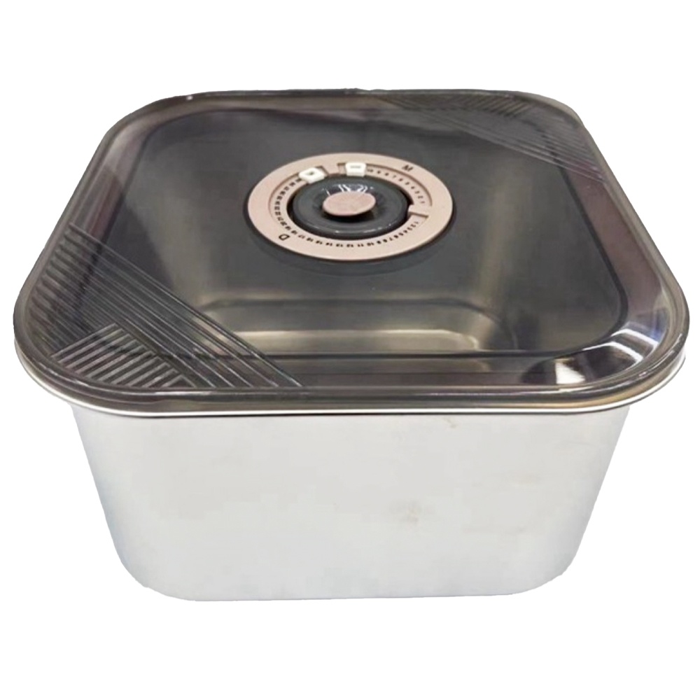 Tava gastronorm Pufo Chef din inox cu capac etans pentru depozitare alimente, ideal pentru catering, restaurante, fast food, capacitate 3 L