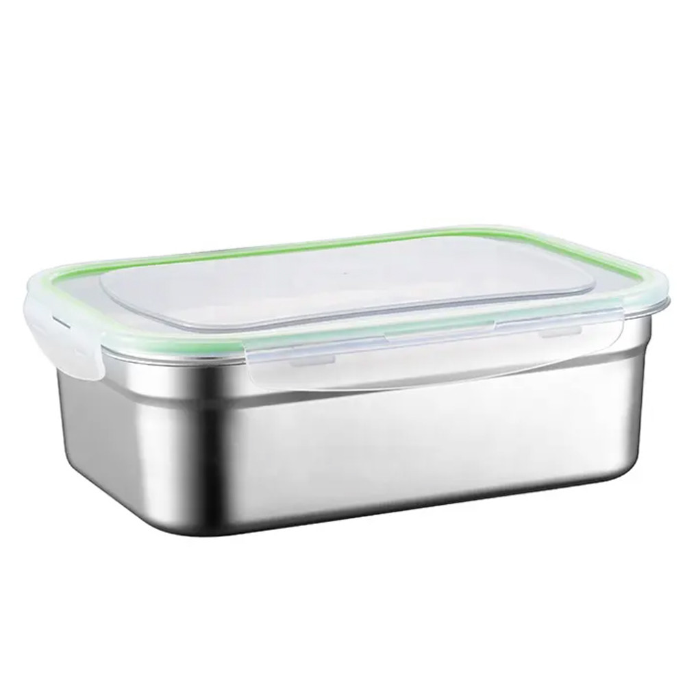 Tava gastronorm Pufo din inox cu capac etans pentru depozitare alimente, ideal pentru catering, restaurante, fast food, capacitate 5 L