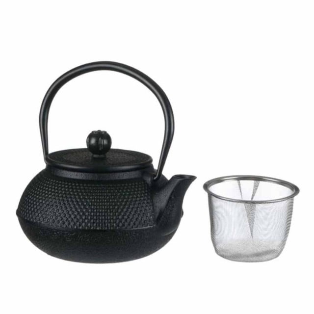 Ceainic Pufo din fonta cu infuzor, 600 ml, negru - 2 | YEO