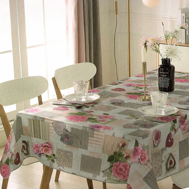 Fata de masa tip musama Pufo Romantic Roses, 120 x 140 cm - 1 | YEO