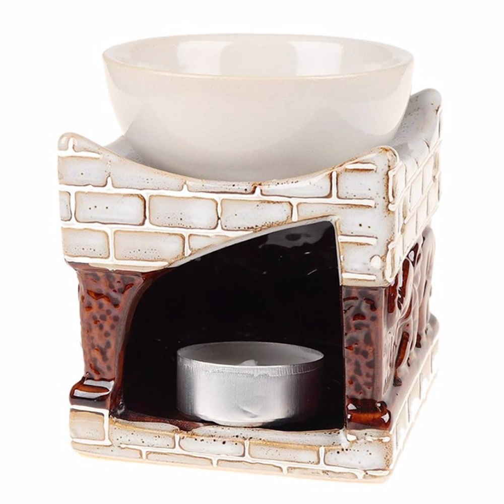 Suport ceramic Pufo Feng Shui pentru aromaterapie, 10 cm, maro - 3 | YEO