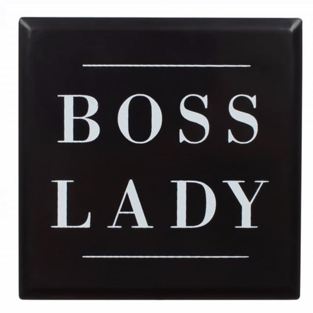 Mini oglinda Pufo Lady Boss de buzunar pentru machiaj, iluminata cu LED, perfecta pentru calatorie, iesire in oras, negru - 2 | YEO