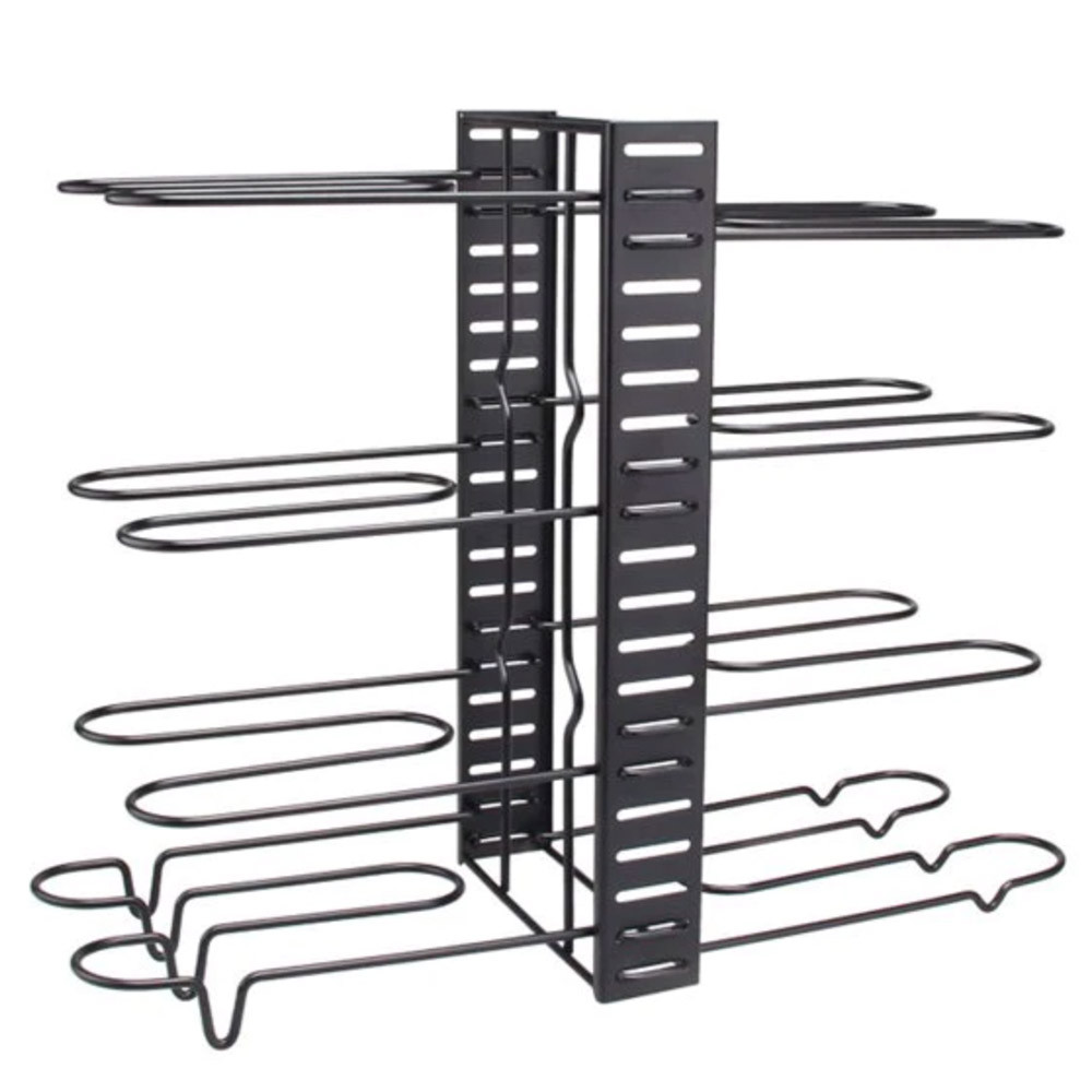 Organizator ajustabil metalic pentru organizare tigai, oale, tocatoare, 54.5 cm, negru - 1 | YEO