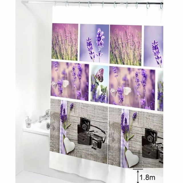 Perdea de dus Pufo Lavanda World, 180 x 180 cm - 3 | YEO