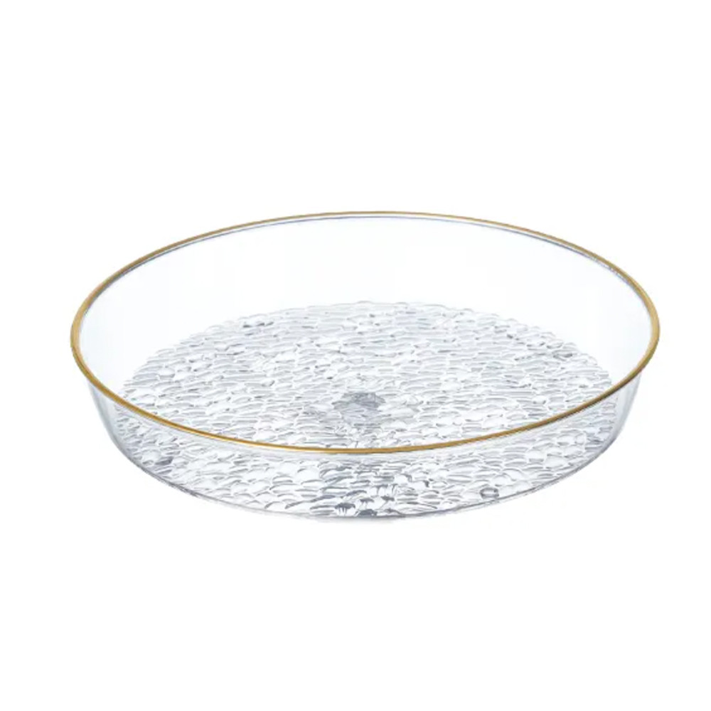 Tava decorativa eleganta Pufo Elegance pentru servire aperitive, prajituri, fructe, 26 cm