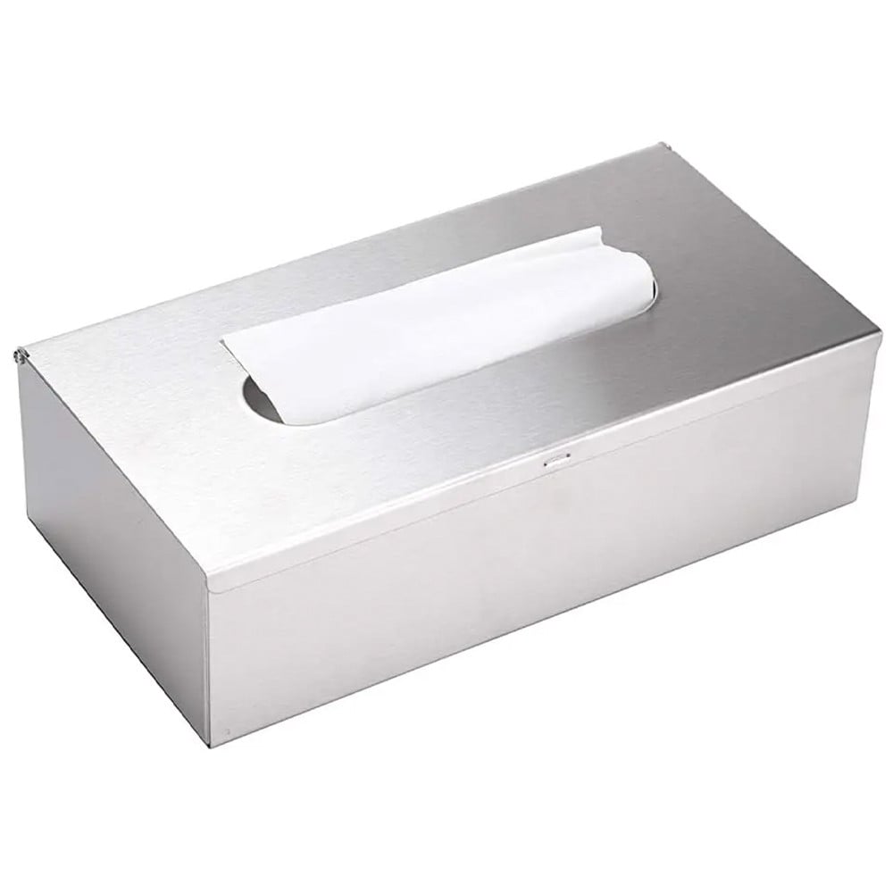 Cutie decorativa din inox pentru servetele Pufo Classic, 25 x 13 cm, argintiu - 1 | YEO