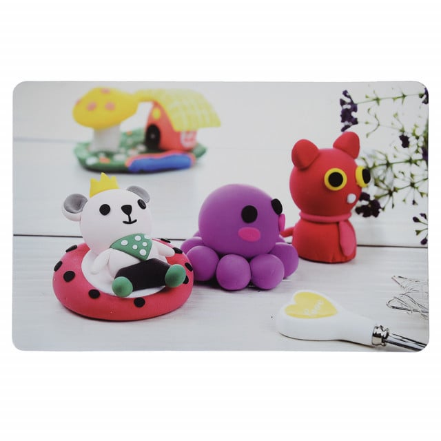 Set suport farfurie Pufo pentru servirea mesei, model Little Friends, 4 bucati, 43 x 28 cm - 1 | YEO