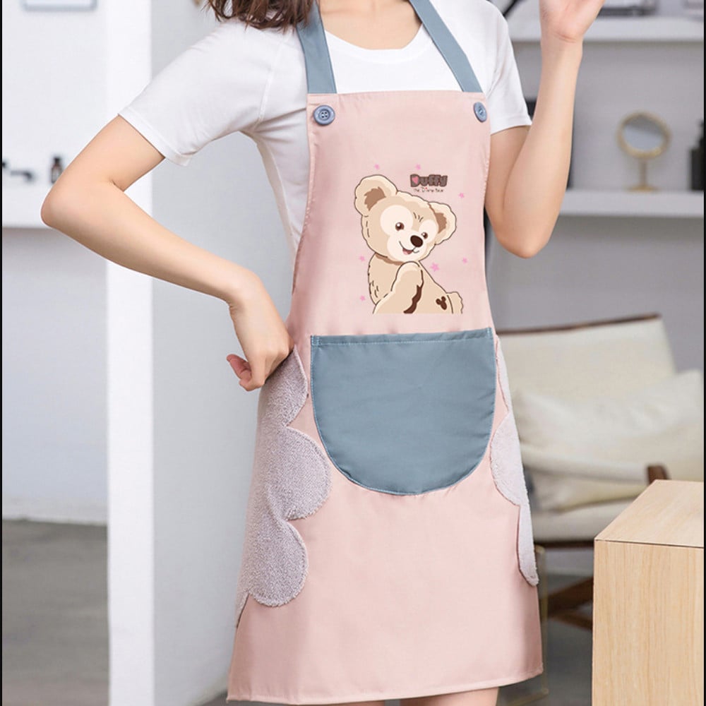 Sort de bucatarie Pufo Little Bear, sort pentru gatit, marime universala, roz - 2 | YEO