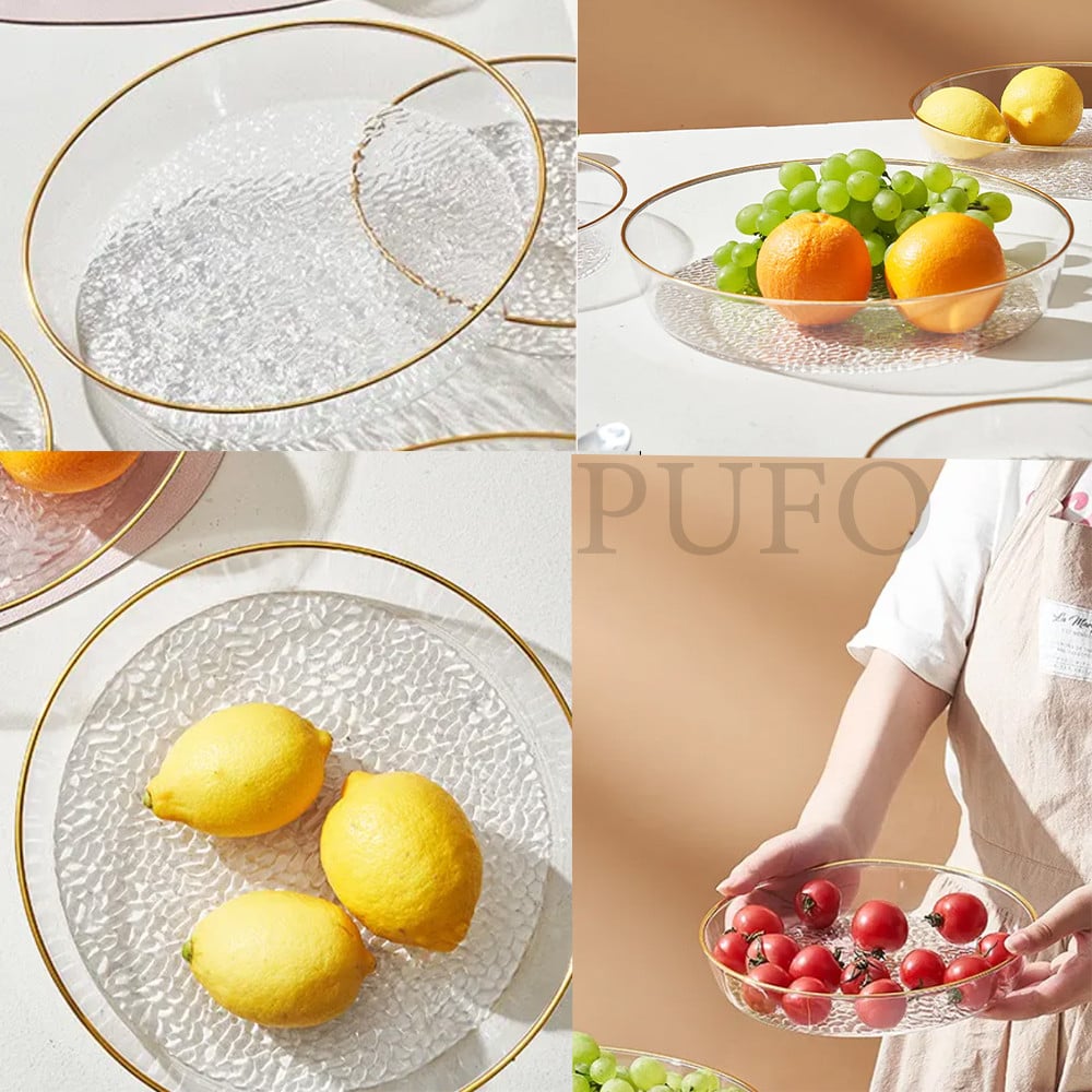 Tava decorativa eleganta Pufo Elegance pentru servire aperitive, prajituri, fructe, 26 cm - 1 | YEO