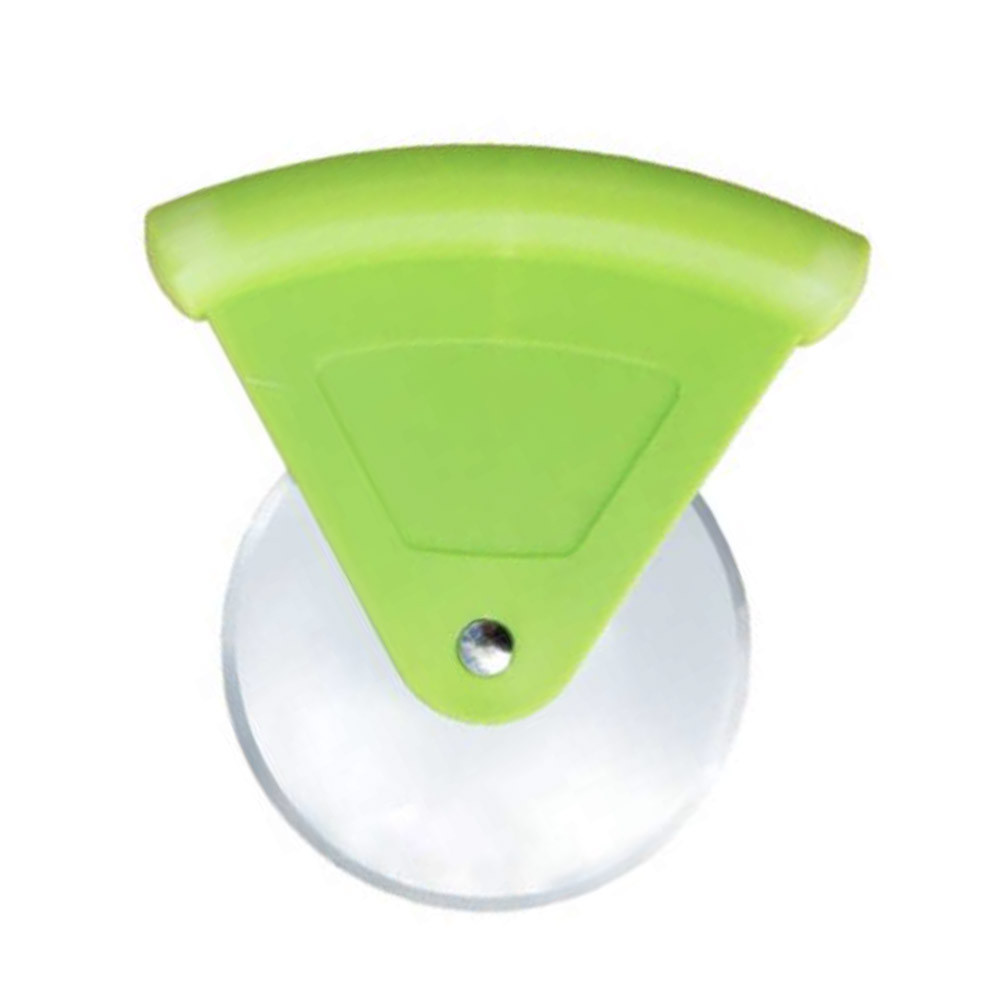 Cutit rotativ manual Pufo Slice pentru pizza din inox, 11 cm, verde