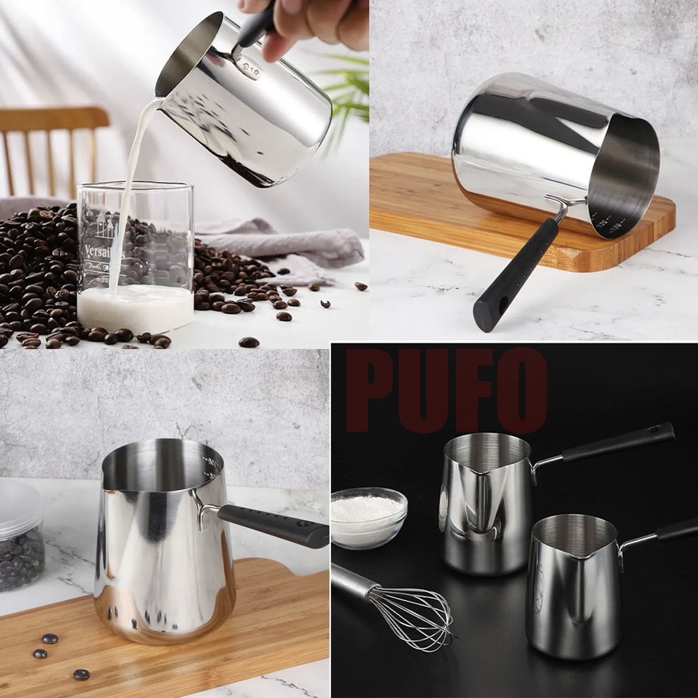 Ibric gradat din inox Pufo Coffee cu maner, 1 L - 2 | YEO