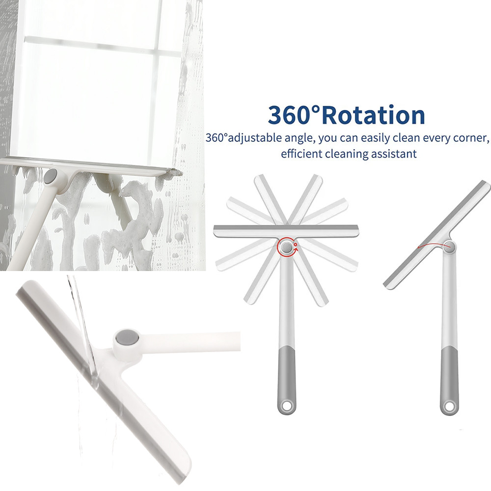 Racleta practica Pufo, model reglabil si rotativ, eficient pentru curatare geamuri, oglinzi , gresie, parchet sau parbriz - 2 | YEO